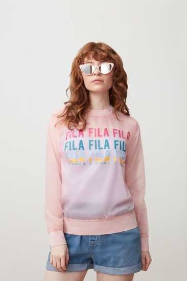 Fila Unisex Sol Sheer Woven Sweat Pkchk/Fprp Fila France FJT-435697